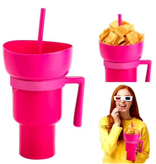 2-in-1 Tumbler – Popcorn & Drink Combo Cup