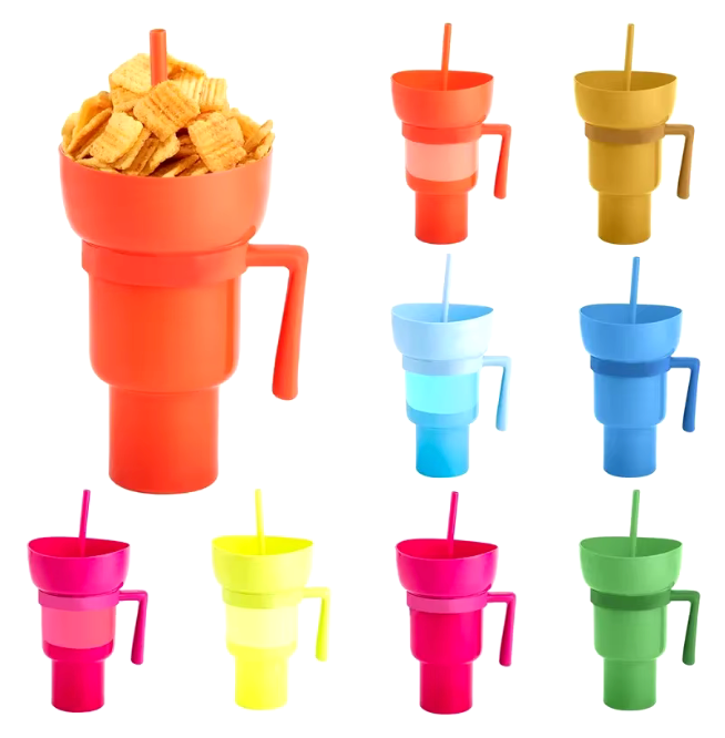 2-in-1 Tumbler – Popcorn & Drink Combo Cup