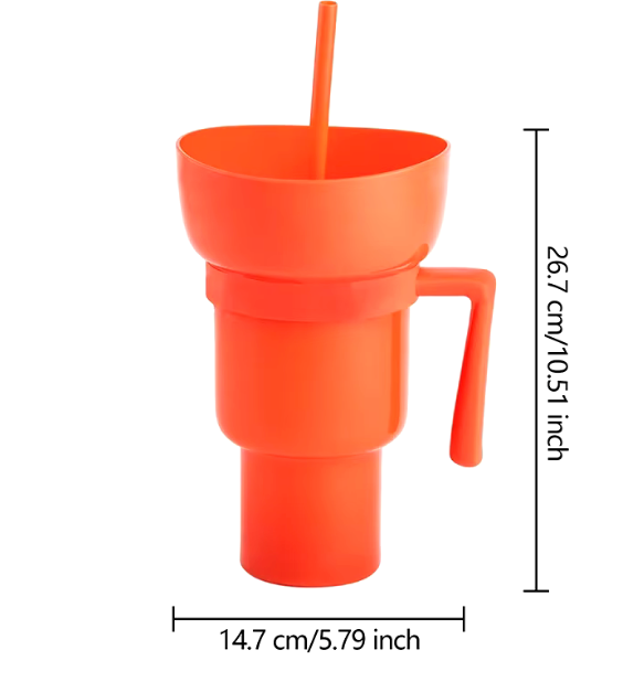 2-in-1 Tumbler – Popcorn & Drink Combo Cup