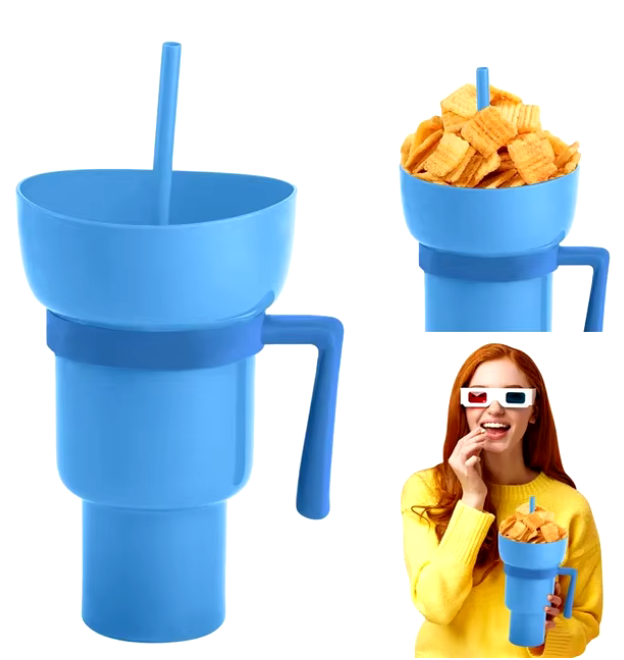 2-in-1 Tumbler – Popcorn & Drink Combo Cup