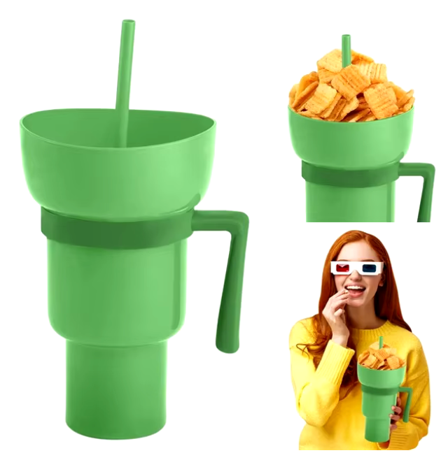 2-in-1 Tumbler – Popcorn & Drink Combo Cup