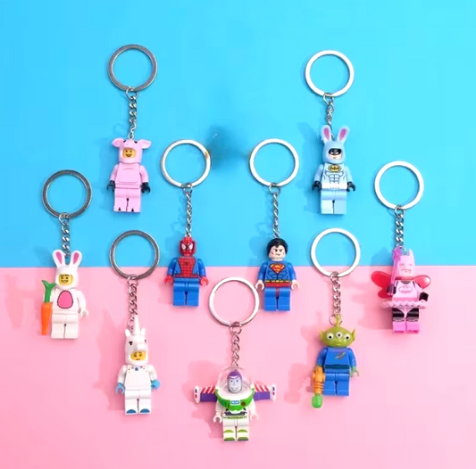 Disney Cartoon Building Block Keychain