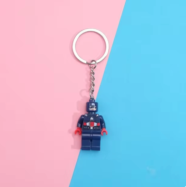 Disney Cartoon Building Block Keychain