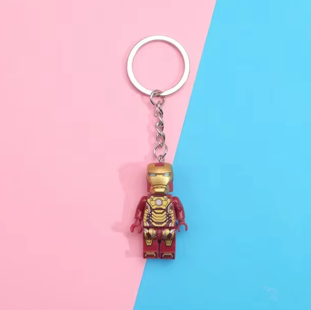 Disney Cartoon Building Block Keychain