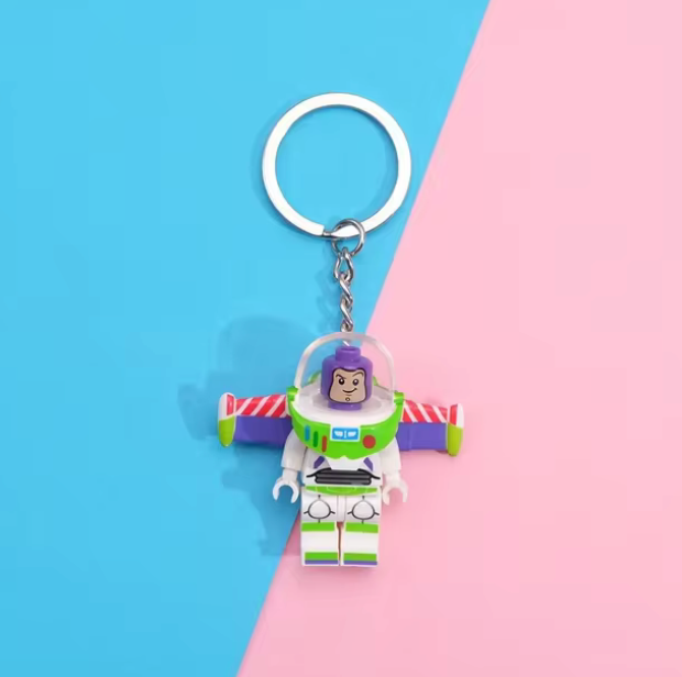 Disney Cartoon Building Block Keychain