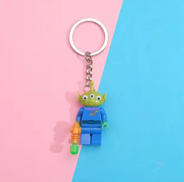 Disney Cartoon Building Block Keychain