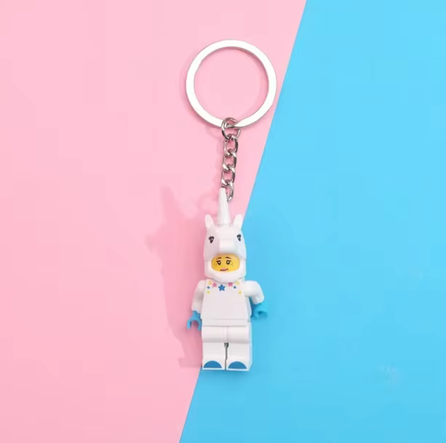 Disney Cartoon Building Block Keychain