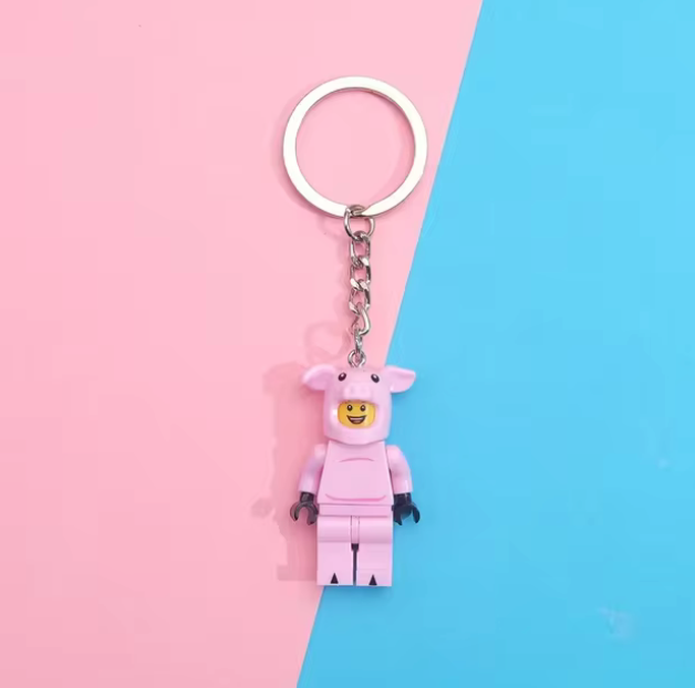 Disney Cartoon Building Block Keychain