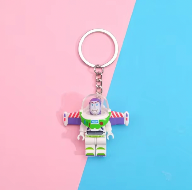 Disney Cartoon Building Block Keychain