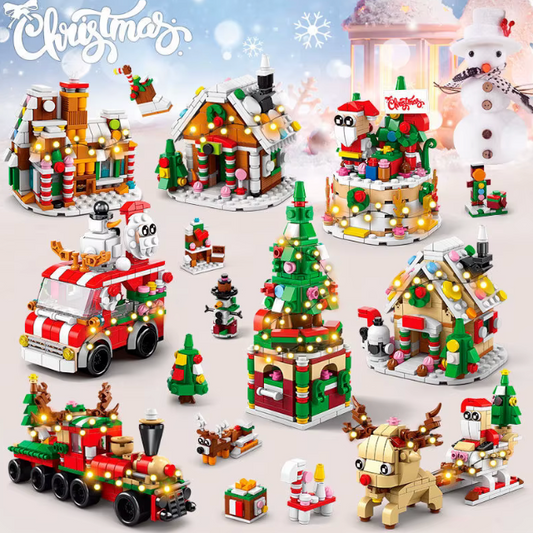 6-in-1 Christmas Building Blocks Set with Light