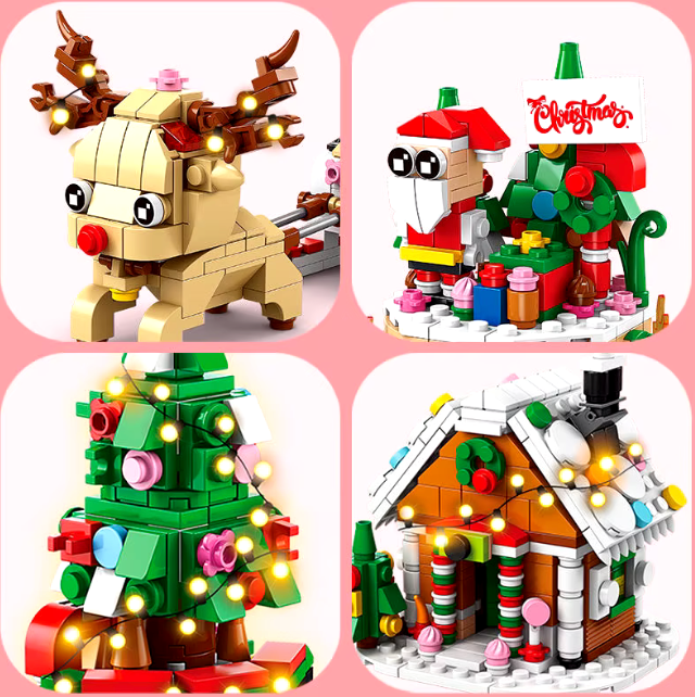 6-in-1 Christmas Building Blocks Set with Light