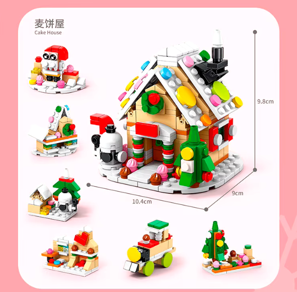 6-in-1 Christmas Building Blocks Set with Light