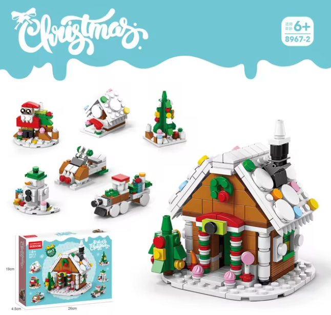 6-in-1 Christmas Building Blocks Set with Light