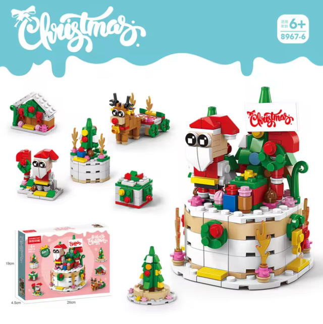 6-in-1 Christmas Building Blocks Set with Light